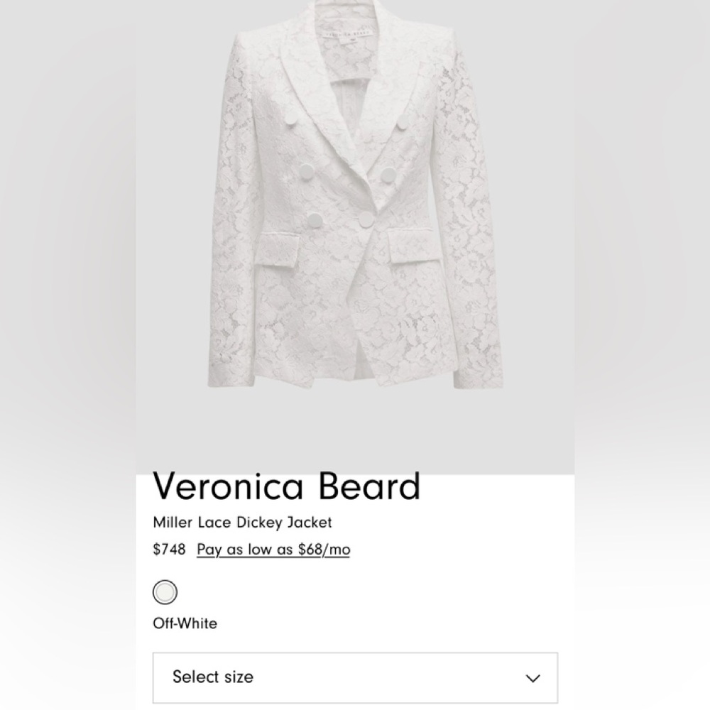 Veronica Beard Miller Lace Dickey Jacket - Picture 2 of 7